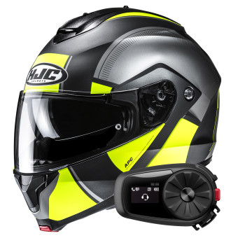 Casque Modulable HJC C91N Jyn MC3HSF + Kit Bluetooth 5S Solo