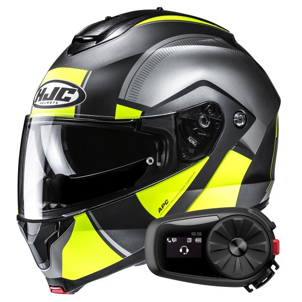 Casque Modulable HJC C91N Jyn MC3HSF + Kit Bluetooth 5S Solo
