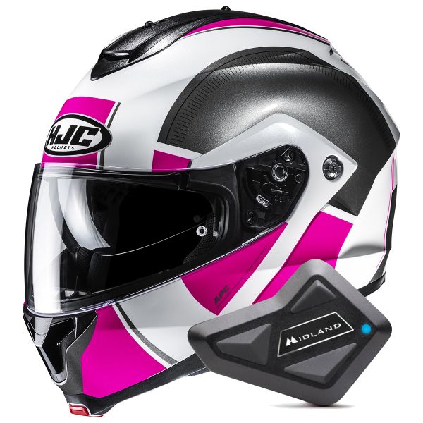 Casque Modulable HJC C91N Jyn MC8 + Kit Bluetooth BT Mini