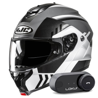 Casque Modulable HJC C91N Kaon MC5 + Kit Bluetooth Lokui K30