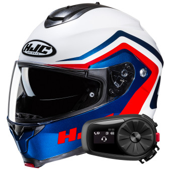 Casque Modulable HJC C91N Nepos MC21 + Kit Bluetooth 5S Solo