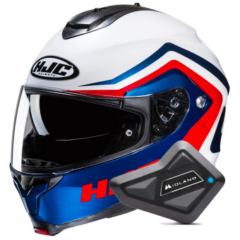 Casque Modulable HJC C91N Nepos MC21 + Kit Bluetooth BT Mini