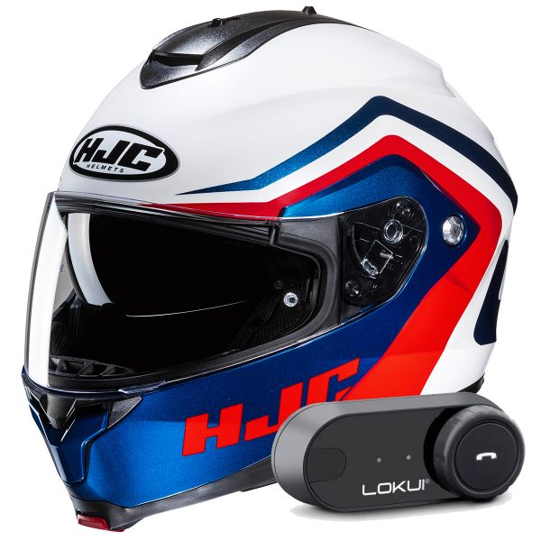 Casque Modulable HJC C91N Nepos MC21 + Kit Bluetooth Lokui K30 Casque Modulable HJC C91N Nepos MC21 + Kit Bluetooth Lokui K30