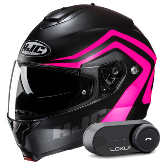 Casque Modulable HJC C91N Nepos MC8SF + Kit Bluetooth Lokui K30 Casque Modulable HJC C91N Nepos MC8SF + Kit Bluetooth Lokui K30