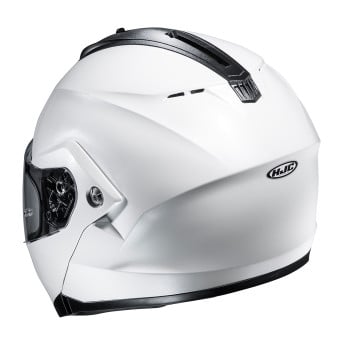 HJC C91N Pearl White + Kit Bluetooth Lokui K30