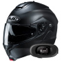 Casque Modulable HJC C91N Semi Flat Black+ Kit bluetooth 5R Lite Solo