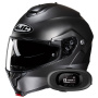 Casque Modulable HJC C91N Semi Flat Titanium+ Kit bluetooth 5R Lite Solo