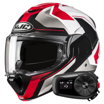 Casque Modulable HJC F100 Bios MC1 + Kit Bluetooth 5S Solo