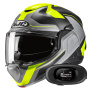 Casque Modulable HJC F100 Bios MC3HSF + Kit bluetooth 5R Lite