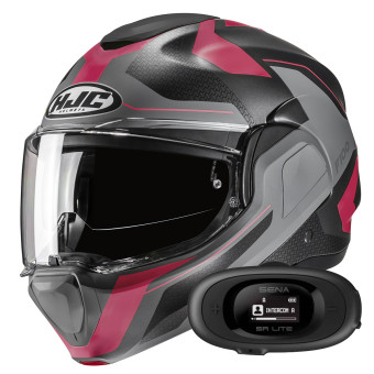 Casque Modulable HJC F100 Bios MC8SF + Kit bluetooth 5R Lite