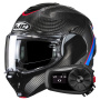 Casque Modulable HJC F100 Carbon Stan MC21 + Kit Bluetooth 5S Solo