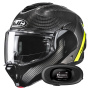 Casque Modulable HJC F100 Carbon Stan MC3H + Kit bluetooth 5R Lite