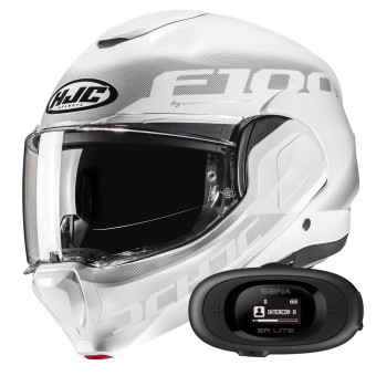 Casque Modulable HJC F100 Hetal MC10 + Kit bluetooth 5R Lite