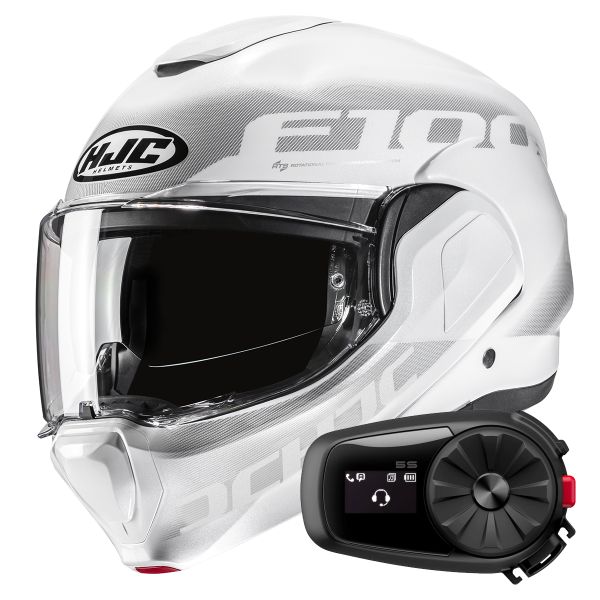 Casque Modulable HJC F100 Hetal MC10 + Kit Bluetooth 5S Solo