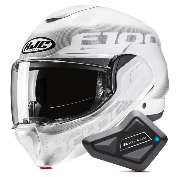 Casque Modulable HJC F100 Hetal MC10 + Kit Bluetooth BT Mini Casque Modulable HJC F100 Hetal MC10 + Kit Bluetooth BT Mini