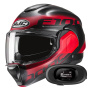 Casque Modulable HJC F100 Hetal MC1SF + Kit bluetooth 5R Lite