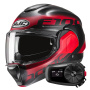 Casque Modulable HJC F100 Hetal MC1SF + Kit Bluetooth 5S Solo