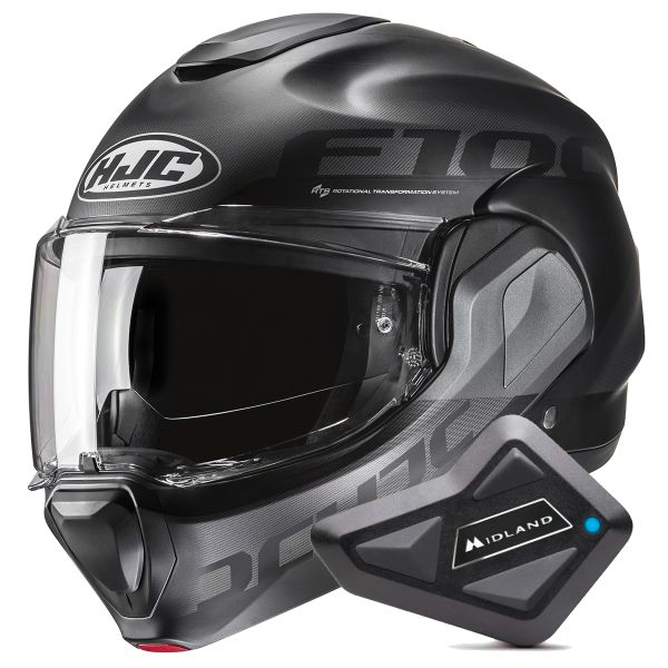 Casque Modulable HJC F100 Hetal MC5SF + Kit Bluetooth BT Mini Casque Modulable HJC F100 Hetal MC5SF + Kit Bluetooth BT Mini