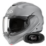 Casque Modulable HJC F100 N.Grey + Kit bluetooth 5R Lite