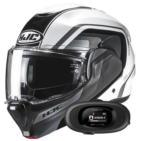 Casque Modulable HJC F100 Reff MC1 + Kit bluetooth 5R Lite