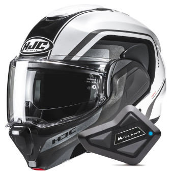Casque Modulable HJC F100 Reff MC1 + Kit Bluetooth BT Mini