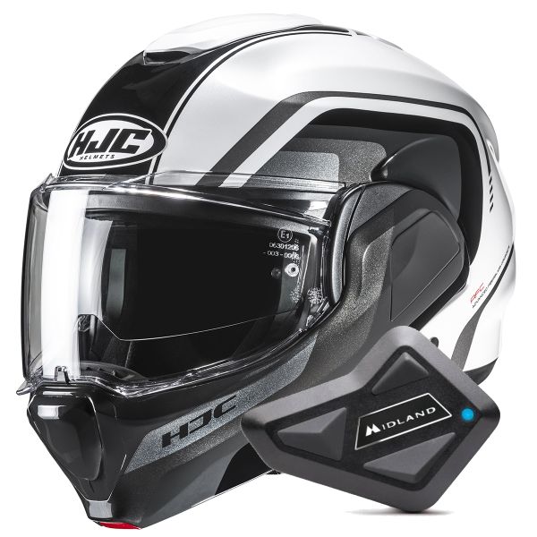 Casque Modulable HJC F100 Reff MC1 + Kit Bluetooth BT Mini