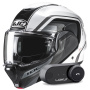 Casque Modulable HJC F100 Reff MC1 + Kit Bluetooth Lokui K30
