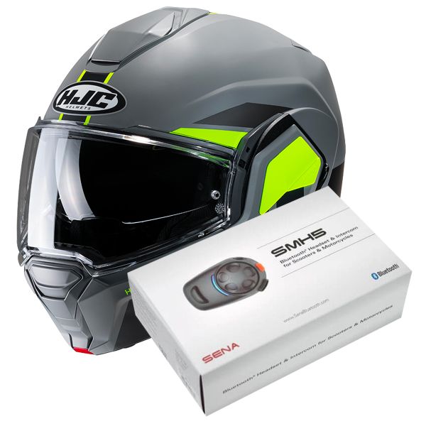Casque Modulable HJC i100 Beis MC3HSF + Kit Bluetooth SMH5 Solo