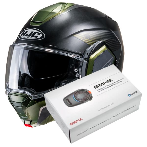Casque Modulable HJC i100 Beston MC4SF + Kit Bluetooth SMH5 Solo