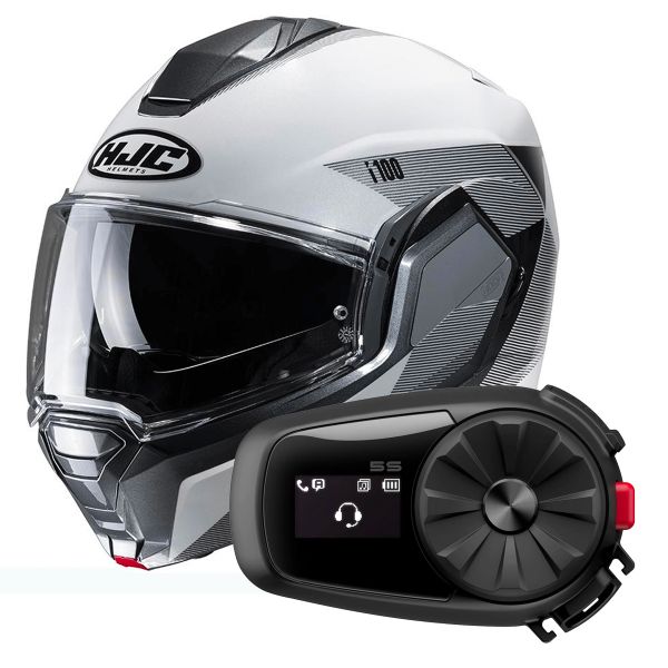 Casque Modulable HJC i100 Beston MC5 + Kit Bluetooth 5S Solo
