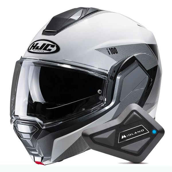 Casque Modulable HJC i100 Beston MC5 + Kit Bluetooth BT Mini