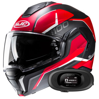 Casque Modulable HJC i100 Lorix MC1SF + Kit bluetooth 5R Lite Solo