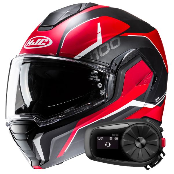 Casque Modulable HJC i100 Lorix MC1SF + Kit Bluetooth 5S Solo Casque Modulable HJC i100 Lorix MC1SF + Kit Bluetooth 5S Solo