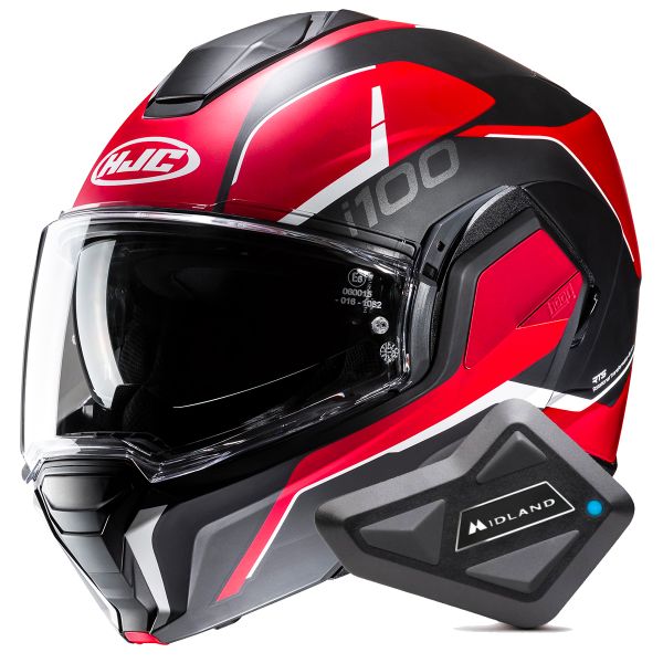 Casque Modulable HJC i100 Lorix MC1SF + Kit Bluetooth BT Mini