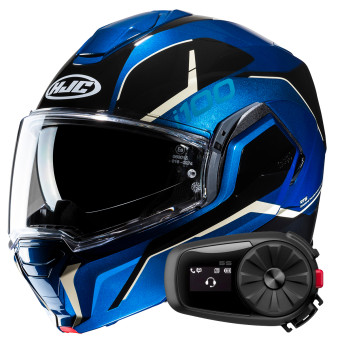Casque Modulable HJC i100 Lorix MC2 + Kit Bluetooth 5S Solo