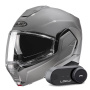 Casque Modulable HJC i100 N. Grey + Kit Bluetooth Lokui K30