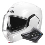 Casque Modulable HJC i100 Pearl White + Kit Bluetooth BT Mini