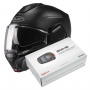 Casque Modulable HJC i100 Semi Flat Black + Kit Bluetooth SMH5 Solo