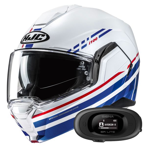 Casque Modulable HJC i100 Sysma MC21 + Kit bluetooth 5R Lite Solo