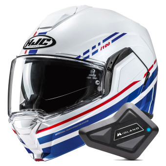 Casque Modulable HJC i100 Sysma MC21 + Kit Bluetooth BT Mini
