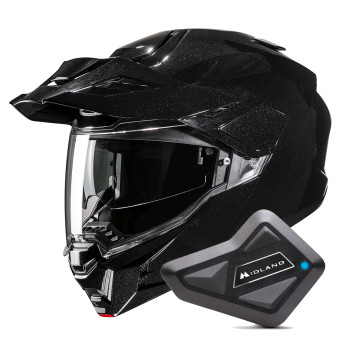 Casque Modulable HJC i80 Metal Black + Kit Bluetooth BT Mini