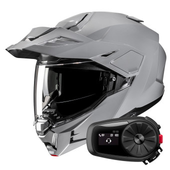 Casque Modulable HJC i80 N.Grey + Kit Bluetooth 5S Solo