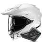 Casque Modulable HJC i80 Pearl White + Kit Bluetooth BT Mini
