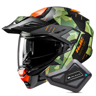 Casque Modulable HJC i80 Roki MC47SF + Kit Bluetooth BT Mini