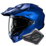 Casque Modulable HJC i80 Semi Flat Metallic Blue + Kit Bluetooth BT Mini