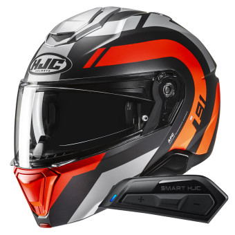 Casque Modulable HJC i91 Arven MC6HSF + Kit Bluetooth Smart 11B