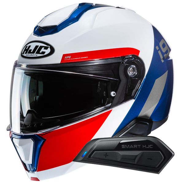 Casque Modulable HJC i91 Bina MC21 + Kit Bluetooth Smart 11B