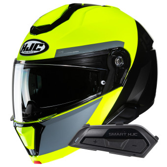 Casque Modulable HJC i91 Bina MC3H + Kit Bluetooth Smart 21B Flat Black