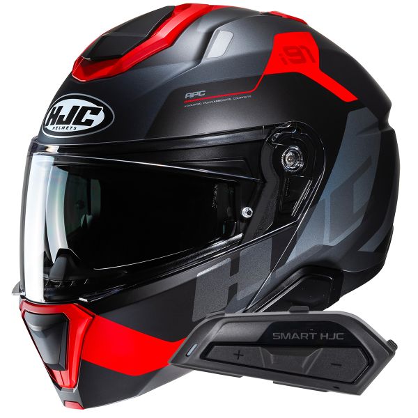 Casque Modulable HJC i91 Carst MC1SF + Kit Bluetooth Smart 21B Flat Black Casque Modulable HJC i91 Carst MC1SF + Kit Bluetooth Smart 21B Flat Black