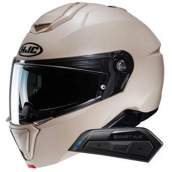 Casque Modulable HJC i91 Semi Flat Sand Beige+ Kit Bluetooth Smart 11B